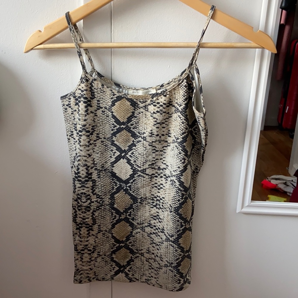 Zara Snakeskin print bodycon top